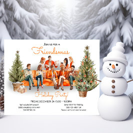 Invitación Trabajadores de oficina Fiesta de Navidades de vac