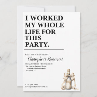 Invitación Trabajé Toda Mi Vida Por Este Fiesta