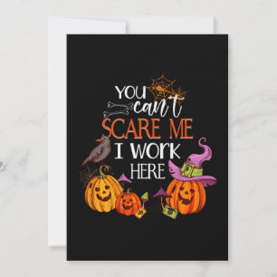 Invitación Trabajo Aquí Calabaza Halloween Trick O Trato Rega