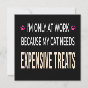 Invitación Trabajo Divertido Porque Mi Gato Necesita Golosina