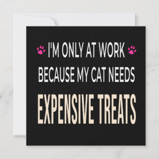 Invitación Trabajo Divertido Porque Mi Gato Necesita Golosina