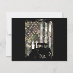 Invitación Tractor de bandera de camuflaje Camión agrícola vi