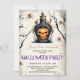 Invitación Tradición vintage de moda veneno clásico de Hallow