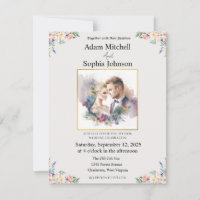 Invitación tradicional a la boda fotográfica