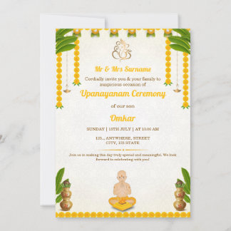 Invitación Tradicional a la Ceremonia Auspiciosa d