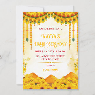 Invitación tradicional a la ceremonia floral de Ha