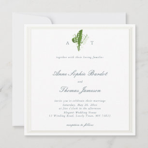 Invitación Tradicional Boda Triple Grabado en relieve de Lill