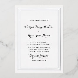 Invitación tradicional clásica a la boda