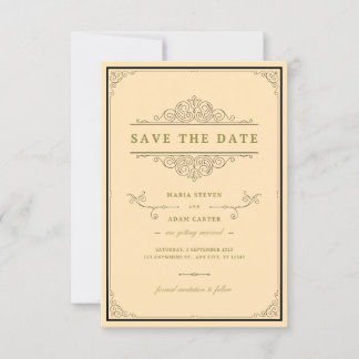 Invitación tradicional clásica a la boda | Sin tie