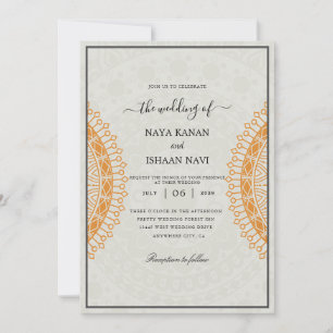 invitación tradicional de boda india