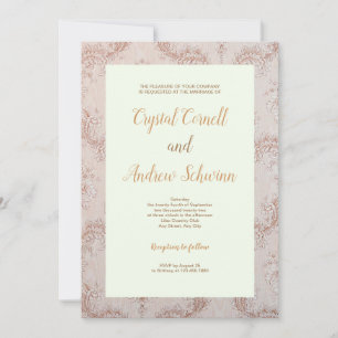 Invitación tradicional de boda retro