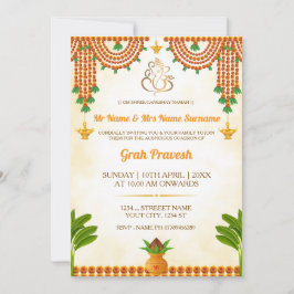 Invitación tradicional de inauguración de casa con