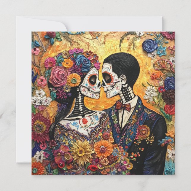 Invitación tradicional Día de los Muertos (Anverso)