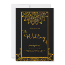 Invitación tradicional elegante clásica de mandala