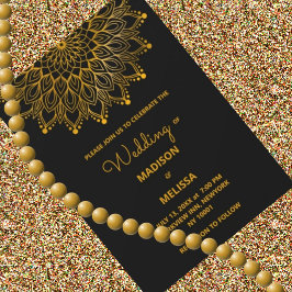 Invitación tradicional elegante clásica de mandala