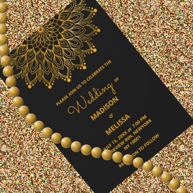 Invitación tradicional elegante clásica de mandala (Subido por el creador)