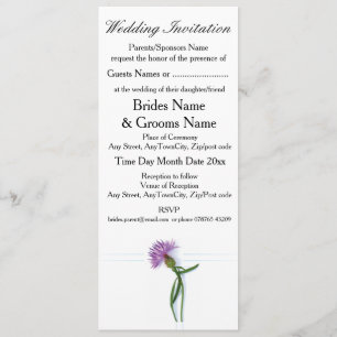 Invitación Tradicional escocés y Boda celta Thistle