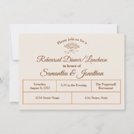 Invitación tradicional victoriana para la cena de