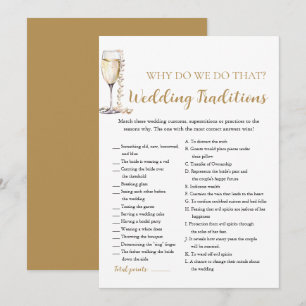 Invitación Tradiciones de Boda Perlas y Prosecco Juego Nupcia