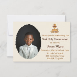 Invitación Traditional First Holy Communion Photo