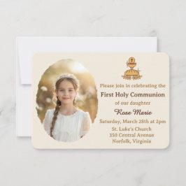 Invitación Traditional First Holy Communion Photo
