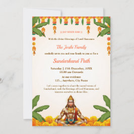 Invitación Traditional Sundarkand Path Invitation Card