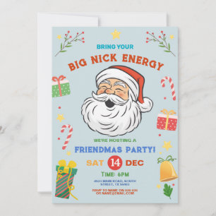 Invitación Trae a tus grandes Nick Energy Friendmas Navidades