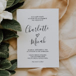 Invitación Trae Corazón Al Boda De<br><div class="desc">Este corazón dibujado a mano el boda de la tarjeta de invitación es perfecto para un boda moderno. El diseño es sencillo y clásico, con un bonito tipo de letra caligráfica escrita a mano y un corazón romántico. Para obtener más opciones de redacción de la invitación a la boda, consulte...</div>