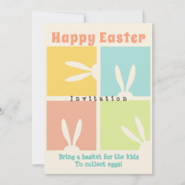 Invitación Trae una canasta para los niños Para recoger huevo