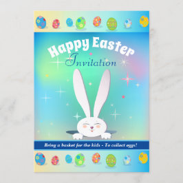 Invitación Trae una canasta para que los niños recojan huevos