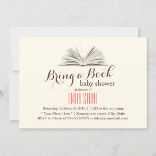 Invitación Traer un Baby Shower de libros