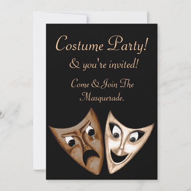 Invitación Tragedia y comedia (Anverso)