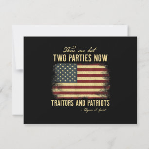 Invitación Traidores y Patriotas