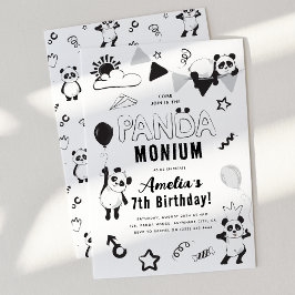 Invitación Traiga la fiesta de cumpleaños de Panda-Monium par