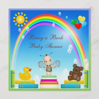 Invitación Traiga una abeja y un arco iris Baby Shower del