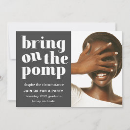 Invitación Traigan al Fiesta Pomp One Photo Grad