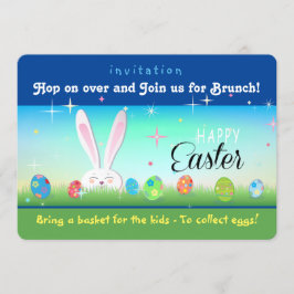 Invitación Traigan una canasta para que los niños recojan hue