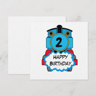 Invitación Train Happy Birthday round Sticker