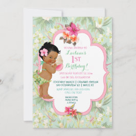 Invitación Traje de baño Bikini étnico para niña tropical Lua