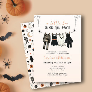 Invitación Traje de bebé con tema de Halloween Ropa de línea