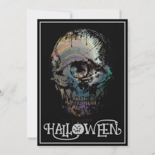 INVITACIÓN TRAJE DE CALAVERA DE UN OJO MUERTO FIESTA DE HALLO