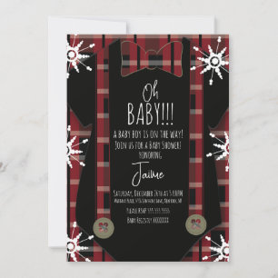 Invitación Traje de cuerpo para baby shower de Cuadros de Nav
