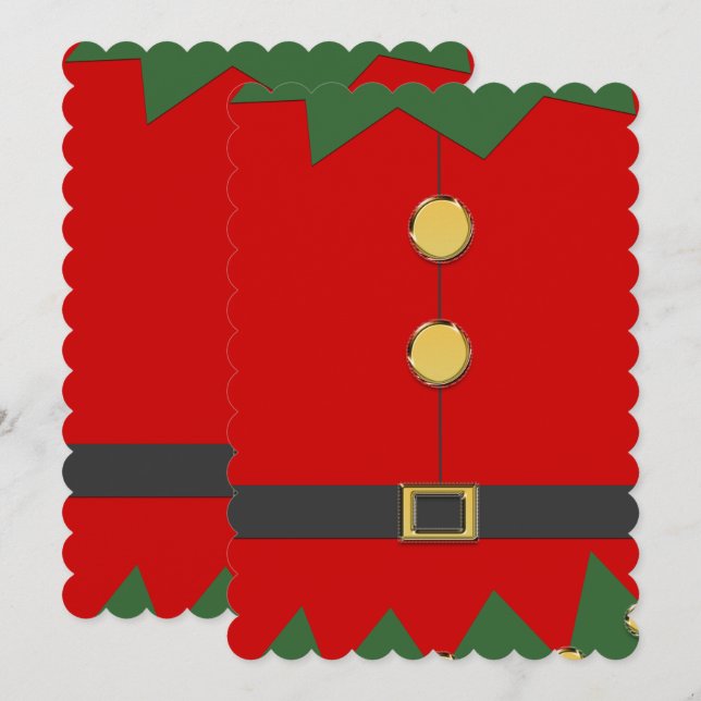 Invitación traje de elfo (Anverso / Reverso)