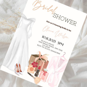 Invitación Traje de novia elegante Fiesta de regalos de boda