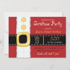 Invitación Traje de Papá Noel Fiesta de Navidad