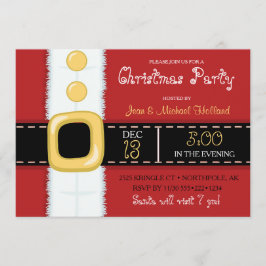 Invitación Traje de Papá Noel Fiesta de Navidad