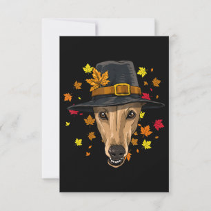 Invitación Traje de peregrino de galgo de Acción de Gracias p