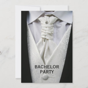 Invitación Traje Elegante de Hombre para Fiesta de Soltero