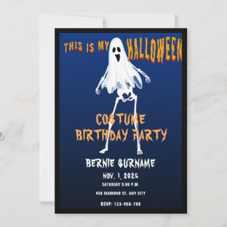 INVITACIÓN TRAJE PERSONALIZADO FIESTA DE CUMPLEAÑOS DE HALLOW