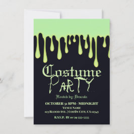 Invitación Trajes de fiesta de Halloween que gotean brillo ve